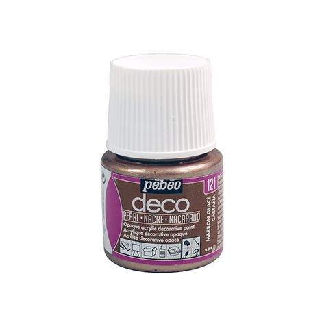 Farba Pebeo Deco Perłowa 45ml, Brązowa/121 Marron Glace